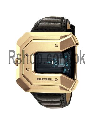 Diesel Men's DZ7385 'Carver Gold' Black Leather Watch Price in Pakistan