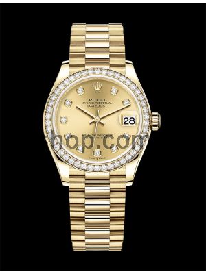 Rolex Datejust Yellow Gold Swiss Watch