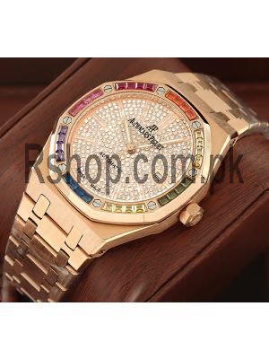 Audemars Piguet Royal Oak Diamond Dial Gem Bezel Watch  Price in Pakistan