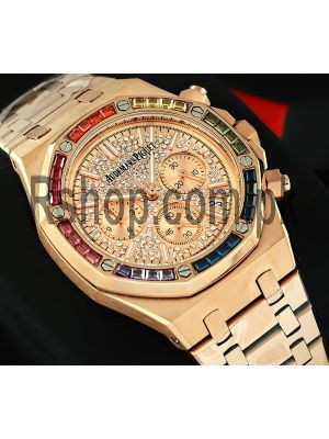 Audemars Piguet Royal Oak Rainbow Bezel Diamond Dial Watch Price in Pakistan