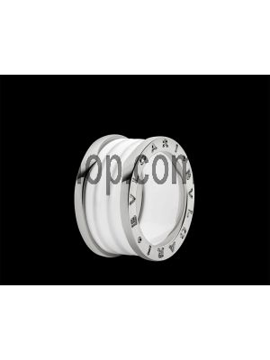 BVLGARI B.Zero1 4-Band Silver and White Ceramic Ring Price in Pakistan