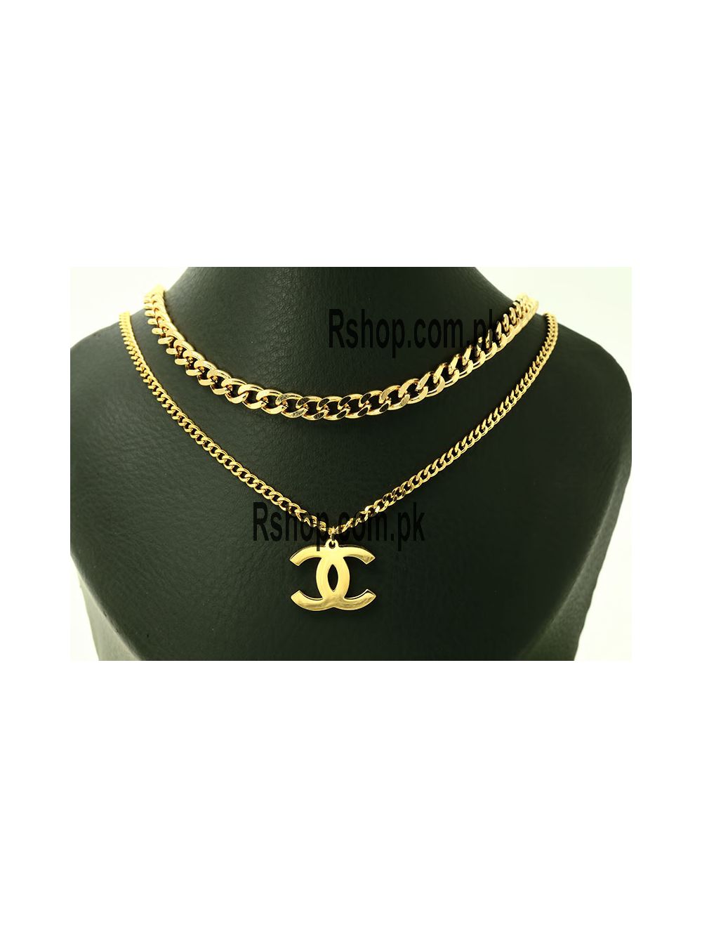 CHANEL Double Chain CC Necklace Gold